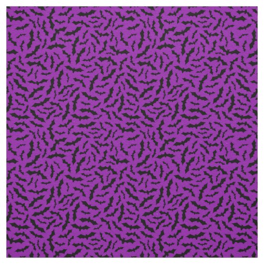 Tissu Chat pourpre Joyeux Halloween moderne (Échantillon)