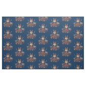 Tissu Chat Samurai guerrier japonais (Fat Quarter)