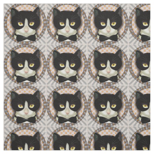 Tissu Chat Smoking (Échantillon)