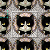 Tissu Chat Smoking (Carreau)