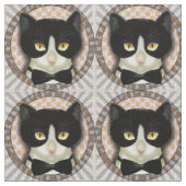 Tissu Chat Smoking (Fermer)