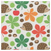 Tissu Châtaignes et motif sans couture de hérisson (Fermer)