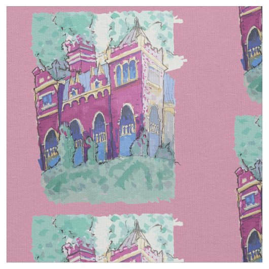 Tissu Château violet coloré à Budapest (Fermer)