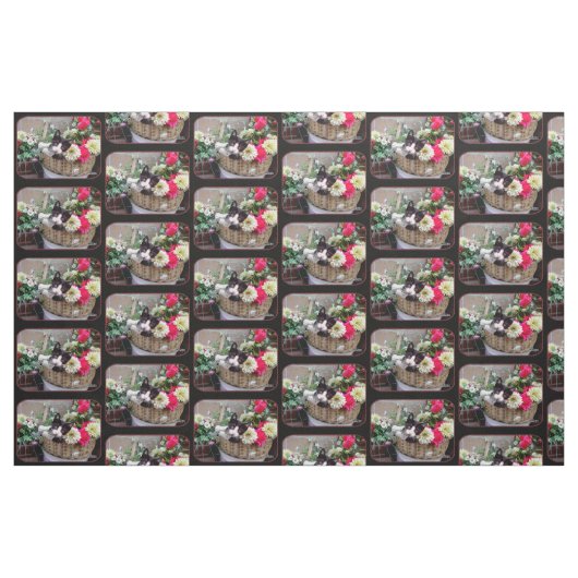 Tissu Chaton dans un panier (Yard)