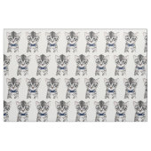 Tissu Chaton mignon de minou de chat avec l'arc (Fat Quarter)