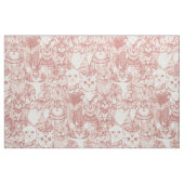 Tissu chatons juste rose rose (Fat Quarter)