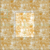 Tissu chatons papaye (Carreau)