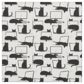 Tissu Chats assis sur des ordinateurs portables (Échantillon)