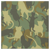 Tissu Chats Camouflage Woodland (Fermer)