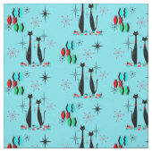 Tissu Chats Cool rétro et Starburts Mi-siècle Moderne F (Échantillon)