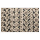 Tissu Chats et Coeurs Boho dans les tons terre (Fat Quarter)