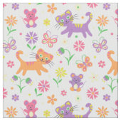 Tissu Chats et copie de souris (fermé)