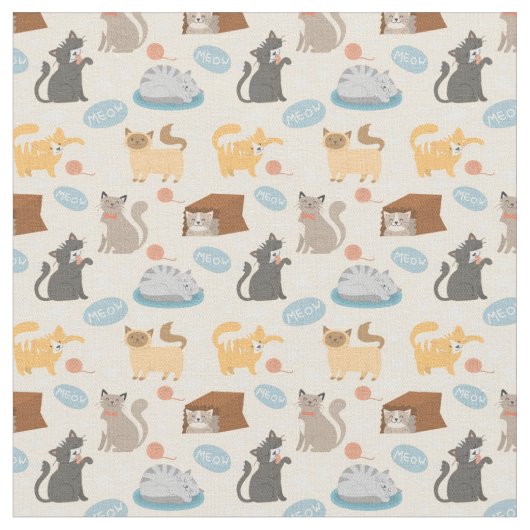 Tissu Chats joueurs (Fermer)