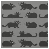 Tissu Chats noirs (Fermer)