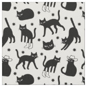 Tissu Chats noirs (Fermer)