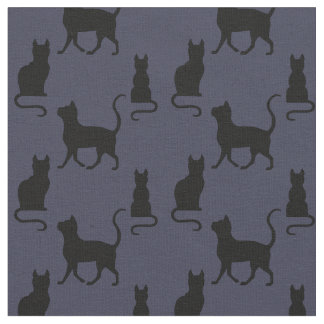 Tissu Chats noirs/silhouette de chat/chaton sur la