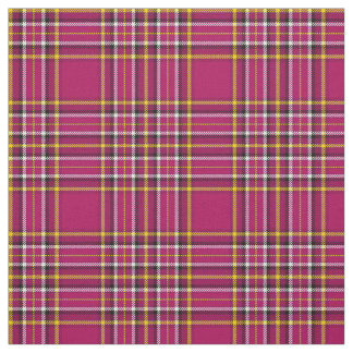 Tissu Chauffez le plaid rose, avec de l'or/rayure