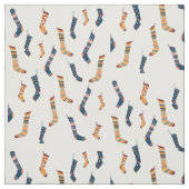 Tissu Chaussettes rétro modernes pour Noël (Échantillon)
