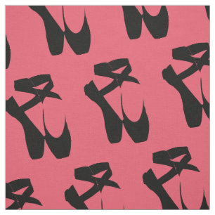 Tissu Chaussure à pointe de ballon noir