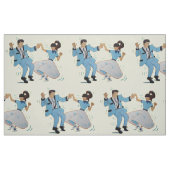 Tissu chaussures de selle classiques de danse de rock (Fat Quarter)