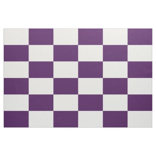 Tissu Checkered de pourpre et blanc royal de (Yard)