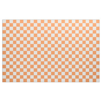 Tissu Checkered orange et blanc