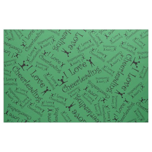 Tissu Cheerleading d'amour du vert I (Yard)