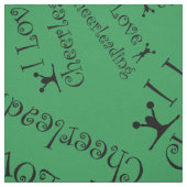 Tissu Cheerleading d'amour du vert I (Échantillon)