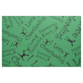 Tissu Cheerleading d'amour du vert I (Fat Quarter)