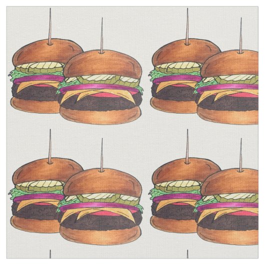 Tissu Cheeseburger Hamburger Sliders Bar Food App (Fermer)