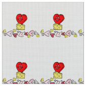 Tissu Cheesy Kisses Red Hearts Fabric (Fermer)