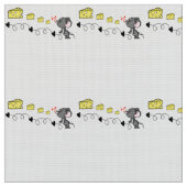 Tissu Cheesy Mousey Coeurs rouges Baisers (Fermer)