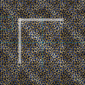 Tissu Cheetah Spots Marine et Or (Carreau)