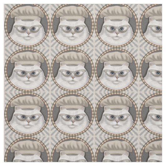 Tissu Chef Chat Perse (Échantillon)