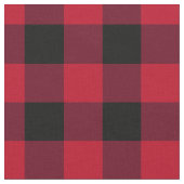 Tissu Chèque de bison rouge et noir (Fermer)