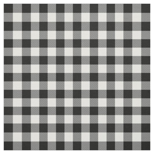Tissu Chèque de buffle noir et blanc (Échantillon)