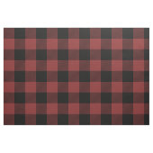 Tissu Chèque de Buffle Noir Rouge (Fat Quarter)