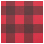 Tissu Chèque de flanc de bûcheron rouge et noir (Échantillon)