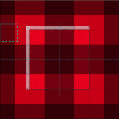 Tissu Chèque de flanc de bûcheron rouge et noir (Carreau)
