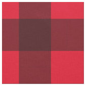 Tissu Chèque de flanc de bûcheron rouge et noir (Fermer)