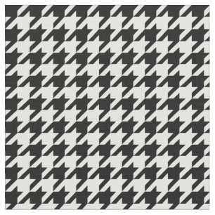 Tissu Chèque de socle noir blanc classique