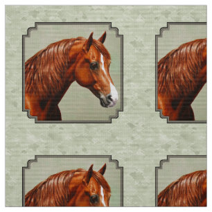 Tissu Chestnut Morgan Cheval Sage Vert
