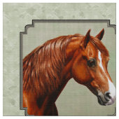 Tissu Chestnut Morgan Cheval Sage Vert (Fermer)
