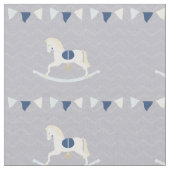 Tissu Cheval à rochers bleu (Fermer)