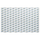 Tissu Cheval Bleu Bébé (Yard)