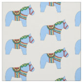 Tissu Cheval Bleu Bébé (Échantillon)