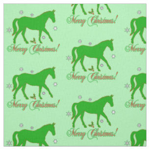 Tissu Cheval dans le Joyeux Noël de silhouette