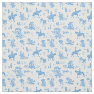Tissu Cheval de Cowboy Occidental Toile Cactus Désert