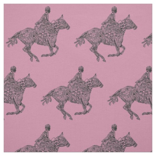 Tissu Cheval de Doodle Art (Échantillon)