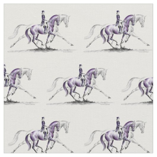 Tissu Cheval Dressage en Trot Piaffe (Fermer)